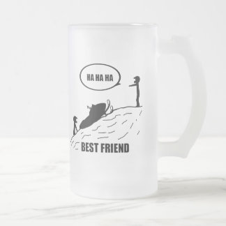 Freund/bester Freund-Tasse Mattglas Bierglas