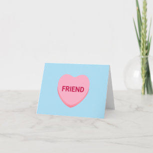 Freund blaue rosa Konversationsherz Valentinstag Karte