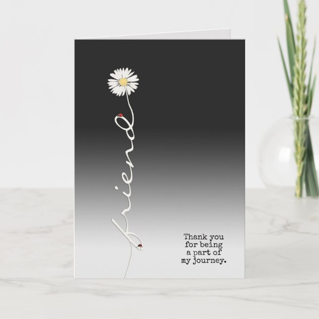 Freund Danke an Ladybugs Karte (Vorderseite)