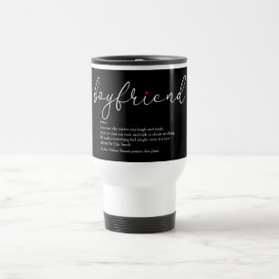 Freund Definition Schrift Liebe Herz Elegant Reisebecher