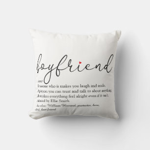 Freund Definition Schrift Rot Herz Liebe Kissen
