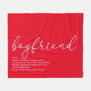 Freund-Definitions-Script Liebe Herz Rot Fleecedecke