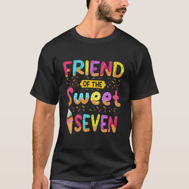 Freund der süßen Sieben 7. Eiscreme-Py T-Shirt (Vorderseite)