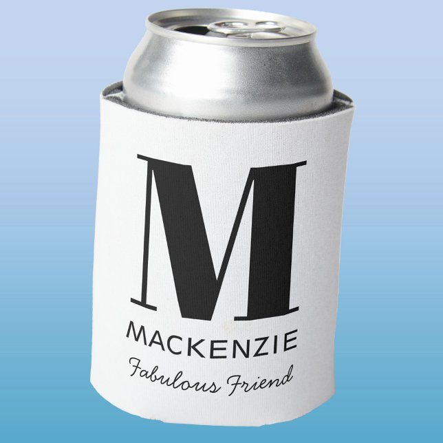 Freund des Monogrammnamens Bride Dosenkühler (Fabulous friend of the bride or groom monogram initial can cooler)