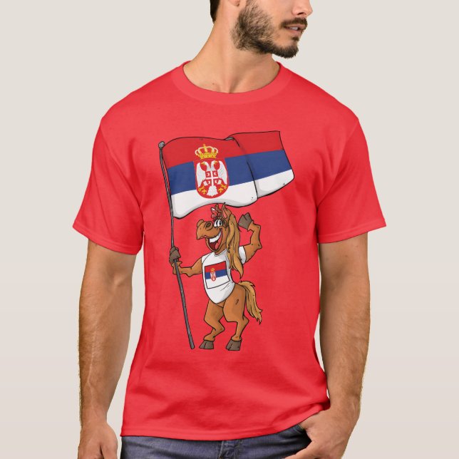 Freund des serbischen Fanpferdes T-Shirt (Vorderseite)