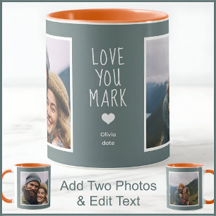 Freund Ehemann Foto Text Grau C13 Jubiläum Tasse