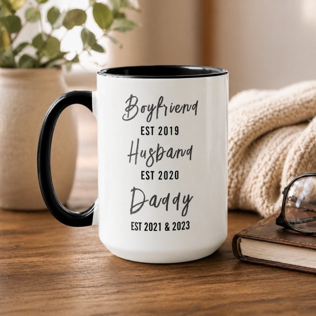 Freund Ehemann Vater Tasse | Personalisierter Vate (Boyfriend Husband Dad Mug | Personalized Father’s)