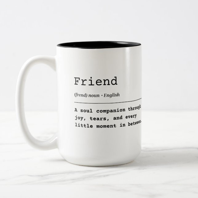 Freund - Ein Soul-Begleiter Zweifarbige Tasse (Links)