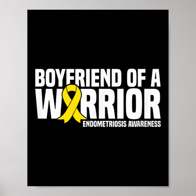 Freund eines Kriegers Endometriose-Bewusstsein Poster (Vorne)