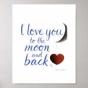 Freund Freundin Liebe Dich Bis Zum Mond Und Zurück Poster