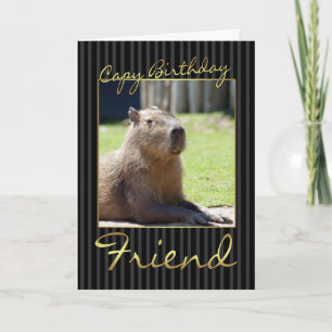 Freund-Geburtstags-Karte mit Capybara Karte