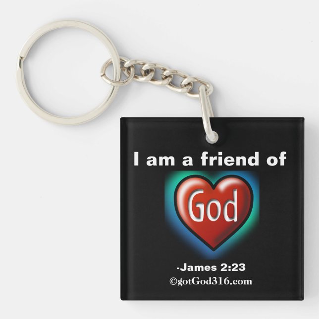 Freund Gottes Herz gotGod316.com Schlüsselanhänger (Vorderseite)