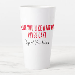 Freund, ich Liebe, du magst einen fetten Lieben-Ku Milchtasse
