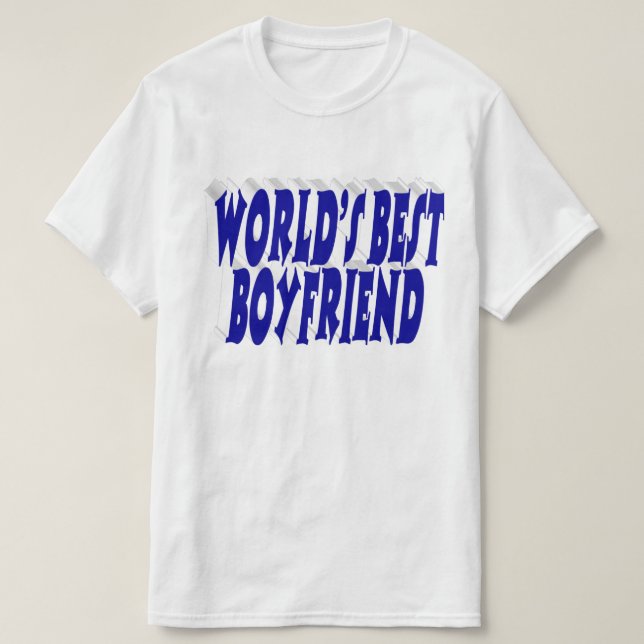 Freund mit blauer Typografie T-Shirt (Design vorne)