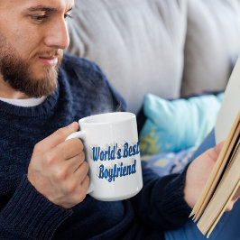 Freund mit Halbschrift in Meeresblau Jumbo-Tasse