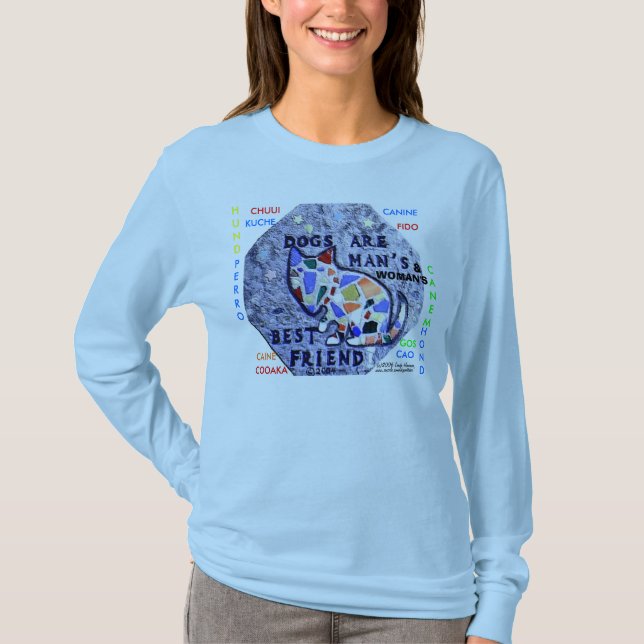 FREUND-T - SHIRT DER FRAU HUNDE (Vorderseite)
