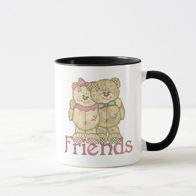 Freund-Teddybär-Paare - ursprüngliche Farben Tasse (Rechts)