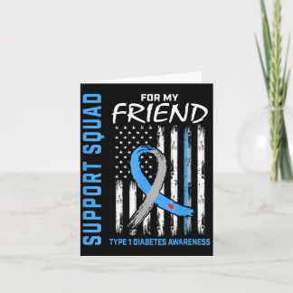 Freund Typ 1 Diabetes Shirt Amerikanische Flag-Unt Karte