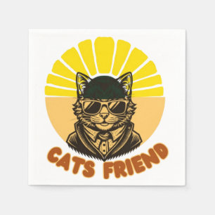 Freund von Katzen Serviette