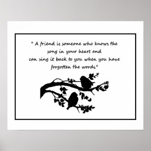 Freund Zitat Freundschaft mit zwei niedlichen Freu Poster