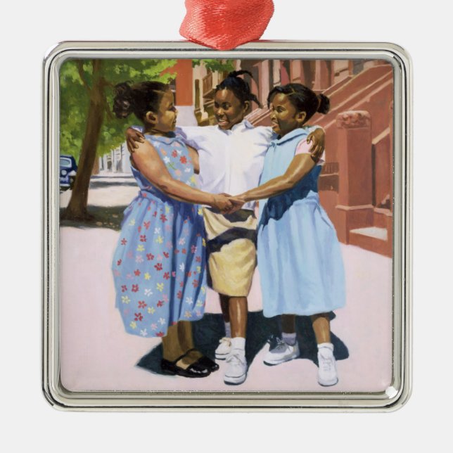 Freunde 2001 silbernes ornament (Vorne)