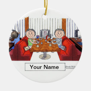 Freunde, 2 Frauen - Personalisierter Cartoon Keramikornament