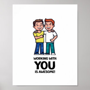 Freunde aus der Arbeit - Zwei Männer klassisch Poster