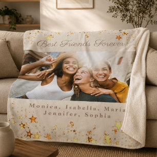 Freunde beste Freundinnen Foto creme elfenbein gol Sherpadecke