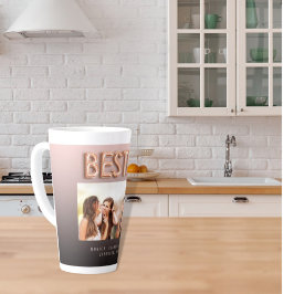 Freunde besties Black Brown Foto Rose Gold Milchtasse