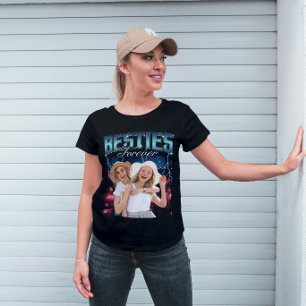 Freunde Besties Bootleg Rap Retro Benutzerdefinier T-Shirt