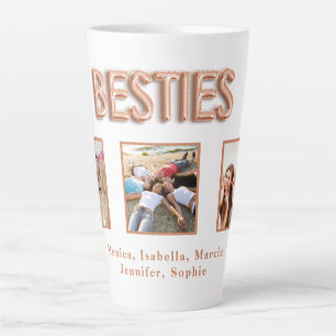 Freunde besties Foto Namen Rose Gold Milchtasse