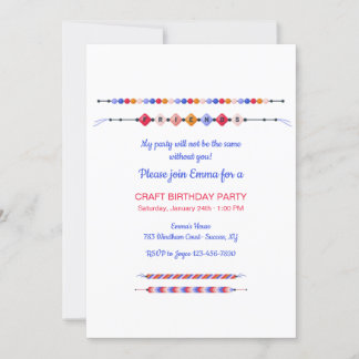 Freunde Bracelets Geburtstagsparty Einladung