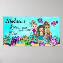 Freunde der personalisierten Meerjungfrau und Meer