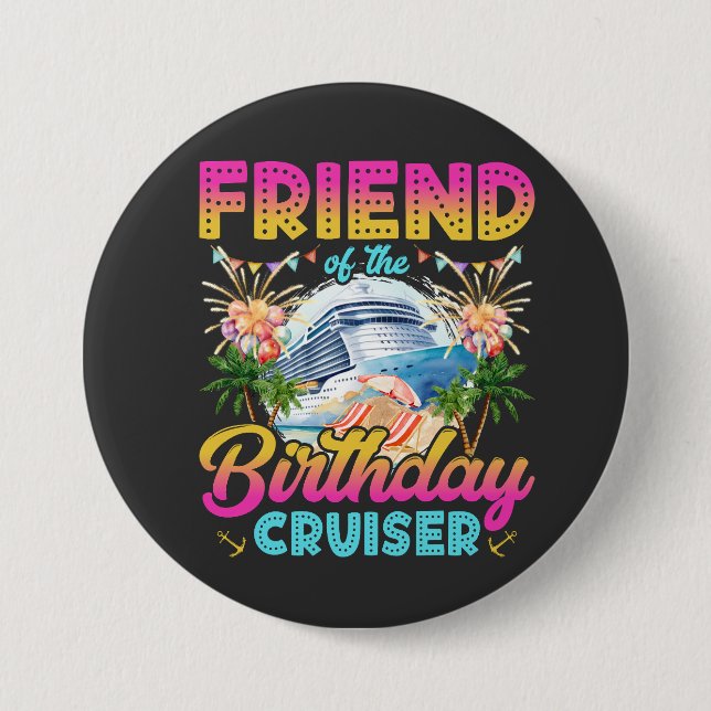 Freunde der Runde der Kreuzfahrten zum Geburtstag Button (Vorderseite)