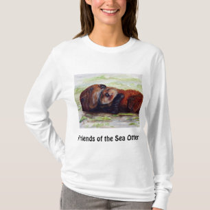Freunde der Seeotter-langen Hülsen-Shirt-Frauen T-Shirt