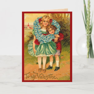 Freunde der Vintagen Valentine Card Feiertagskarte