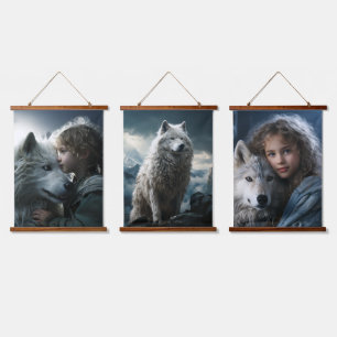 Freunde der Wildnis Wandteppich Mit Holzrahmen