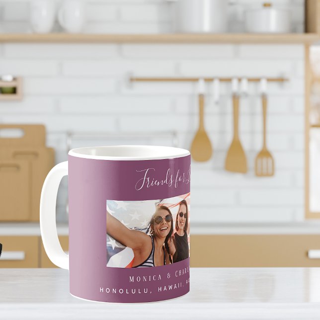 Freunde des Lebens Foto Namen lila Kaffeetasse (Von Creator hochgeladen)