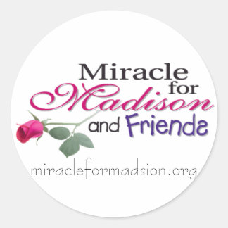Freunde des Madisons, miracleformadsion.org Runder Aufkleber