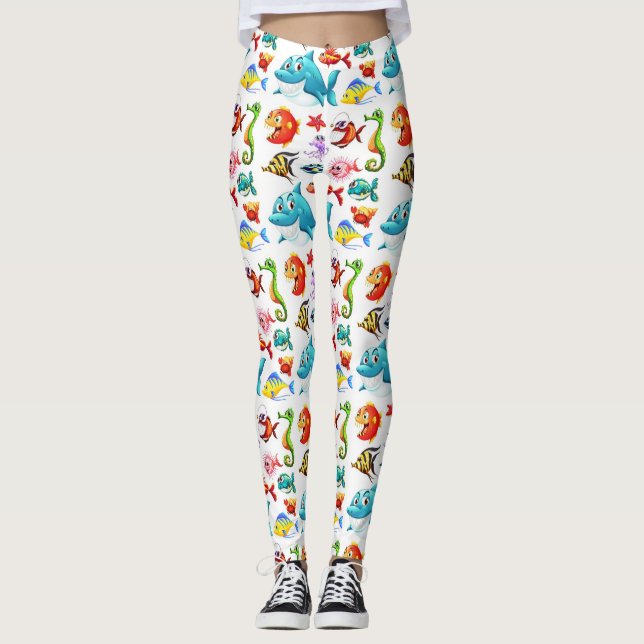 Freunde des Meeres Leggings (Vorderseite)