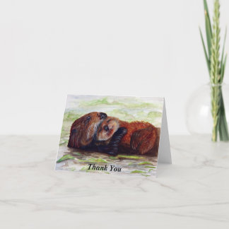 Freunde des Meeres Otter Dankeschön Karte