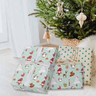 Freunde des Nordpol-Pinguins Geschenkpapier