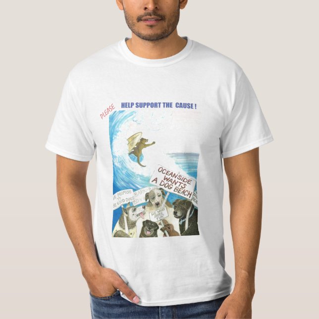 Freunde des Ozeanufer-Hundestrandes T-Shirt (Vorderseite)