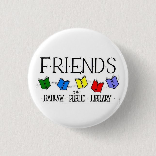 Freunde des Rahway Bibliotheks-Knopfes Button (Vorderseite)