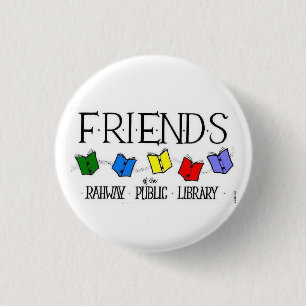 Freunde des Rahway Bibliotheks-Knopfes Button