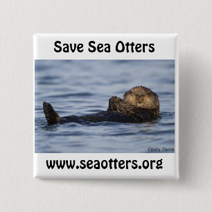 Freunde des Seeotter-Knopfes Button
