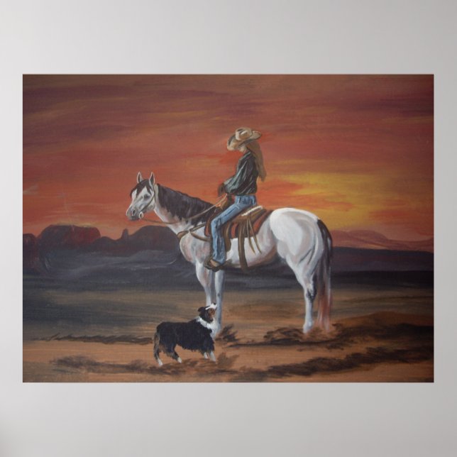 Freunde, die einen Sonnenuntergang teilen Poster (Vorne)