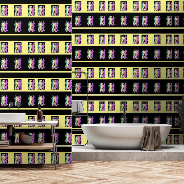 Freunde, die gelb bleiben tapete (Badezimmer)