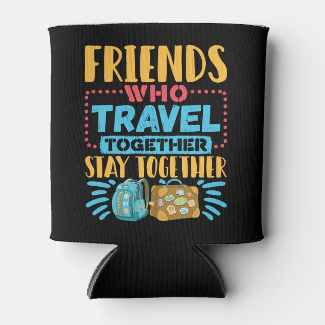 Freunde, die gemeinsam reisen, Bleibe zusammen Dosenkühler (Vorderseite)