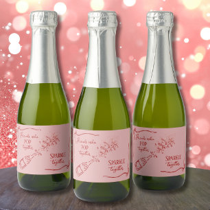 Freunde, die Sprudel-Champagner Coquette Design kn
